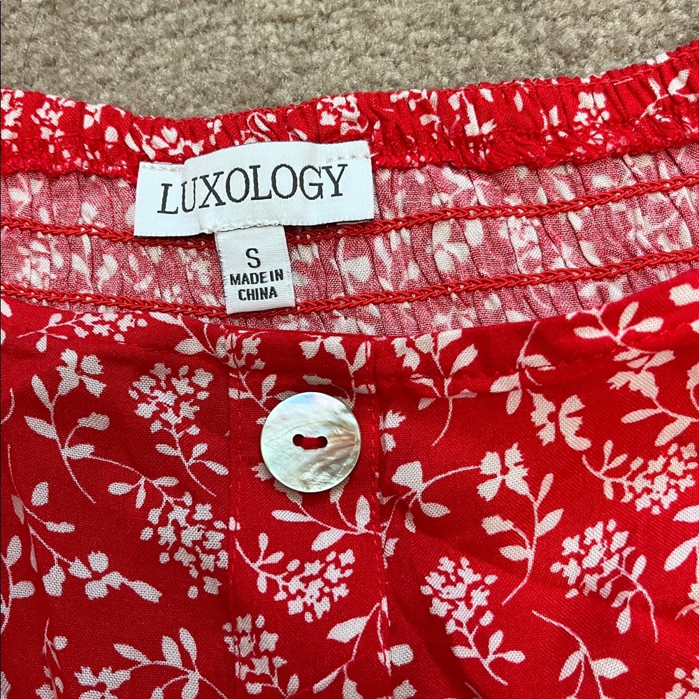 NWT luxology | floral jumpsuit | Small Smocked back - Picture 7 of 14
